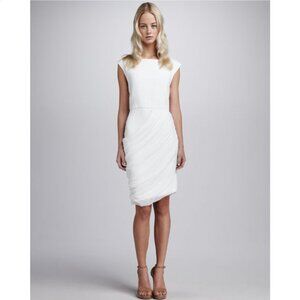 Alice + Olivia Lexie Drape-Skirt White Dress Size 2